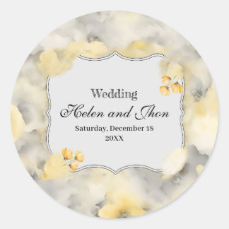 Yellow Rose Classic Round Sticker