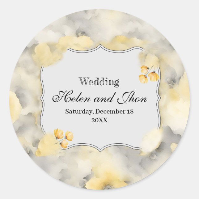 Yellow Rose Classic Round Sticker (Front)