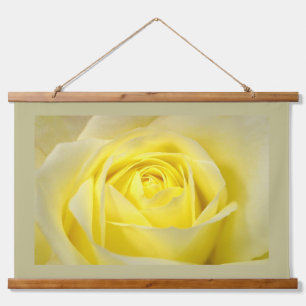 Yellow Rose Closeup Hanging Tapestry