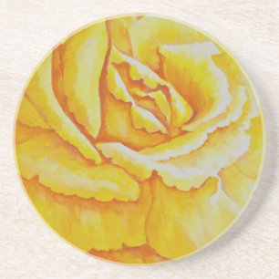Yellow Rose Coaster