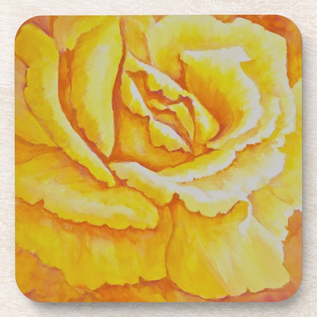 Yellow Rose Coaster (Front)