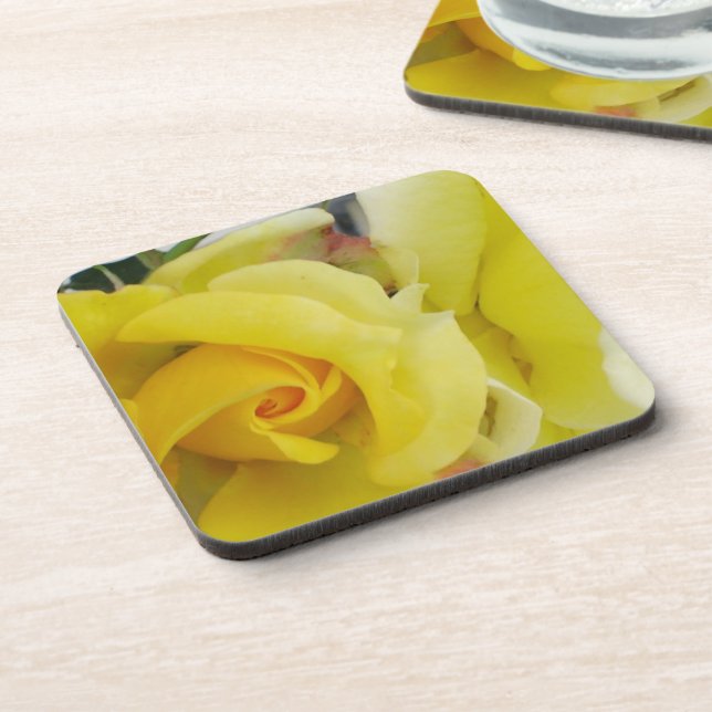 Yellow Rose Coasters (Left Side)