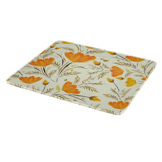 Yellow rose cutting board (Corner)
