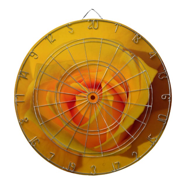 Yellow Rose Dartboard (Front)