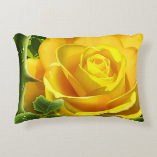 Yellow Rose Decorative Cushion