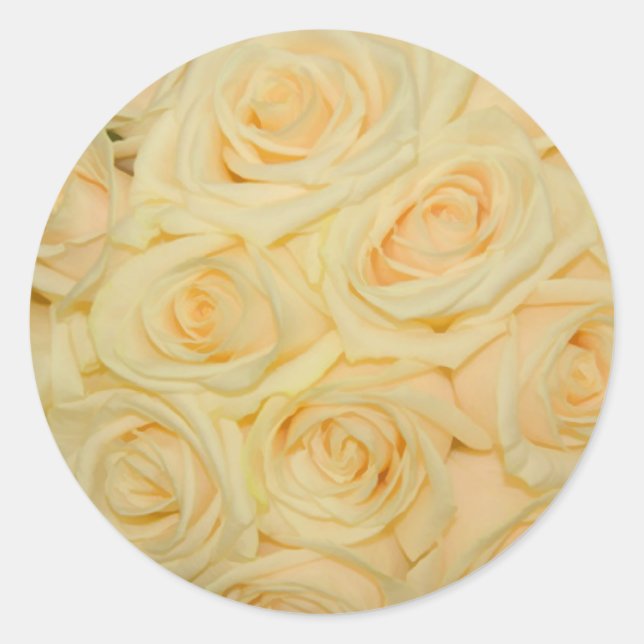 Yellow Rose Envelope Seal Stickers (Front)