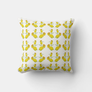 Yellow Rose Fabric. Cushion
