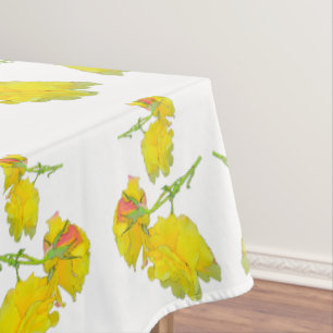 Yellow Rose Fabric. Tablecloth