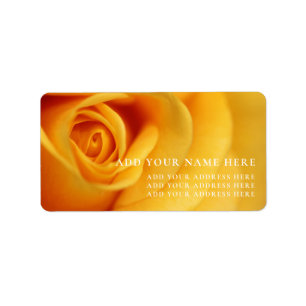 "YELLOW ROSE" FLORAL ADDRESS LABEL