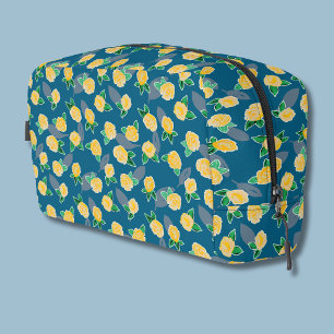 Yellow Rose Floral Botanical Dopp Kit