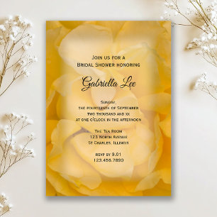 Yellow Rose Floral Bridal Shower Invitation