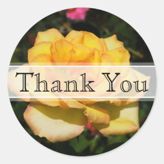 Yellow Rose Floral Wedding Sticker