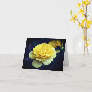 Yellow Rose Flower Blank Note Card