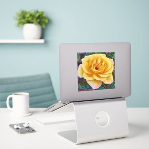 Yellow Rose Flower Floral Art Large Sticker
