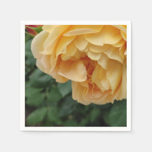 Yellow rose flower napkins