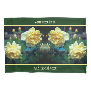 Yellow Rose Flower Pair Personalised Pillowcase