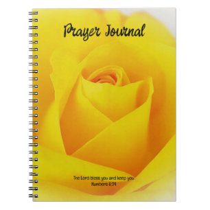Yellow Rose Flower Prayer Bible Verse Journal