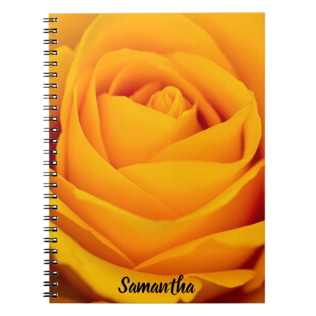 Yellow rose flower Spiral notebook (Front)