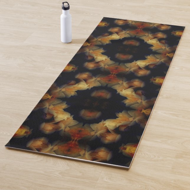 Yellow Rose Flowers Abstract Nature Yoga Mat (In Situ)