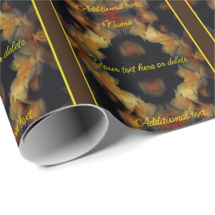 Yellow Rose Flowers Elegant Personalized Wrapping Paper