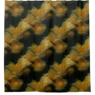Yellow Rose Flowers Nature Art Pattern     Shower Curtain