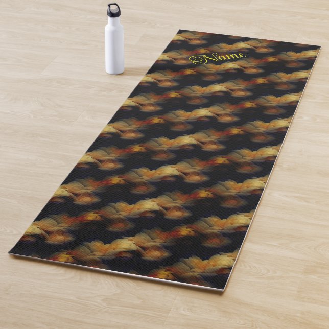 Yellow Rose Flowers Nature Art Personalised Yoga Mat (In Situ)