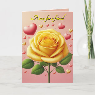 Yellow Rose Friendship Card