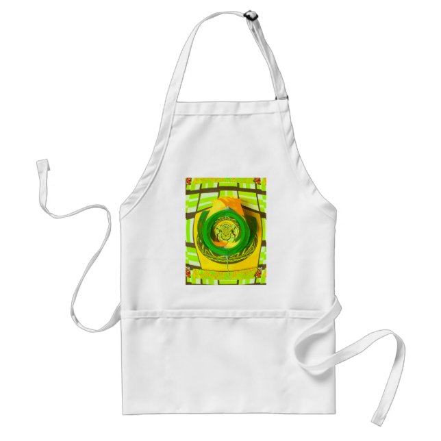 Yellow Rose Graphic Art Design Standard Apron (Front)
