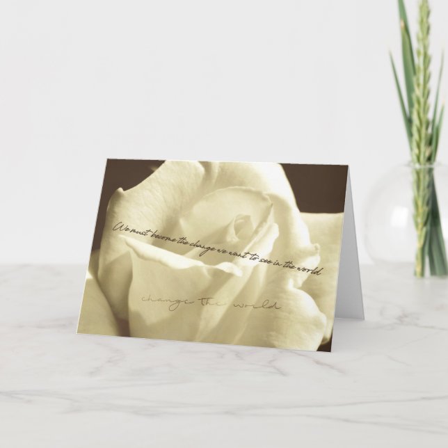 YELLOW ROSE Greeting Card (Front)