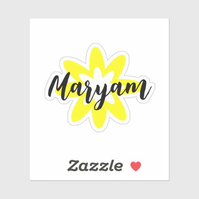Yellow Rose & Handwritten Name (Sheet)