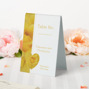 Yellow Rose Heart Design Wedding