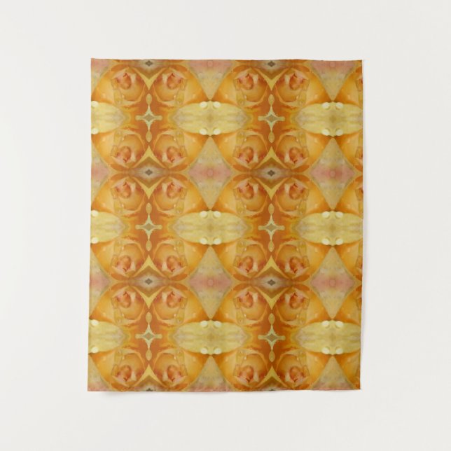 Yellow Rose Ikat Tapestry (Front)