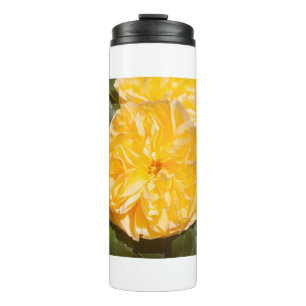 Yellow rose in a garden thermal tumbler