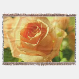 Yellow Rose in Full Bloom Throw Blanket