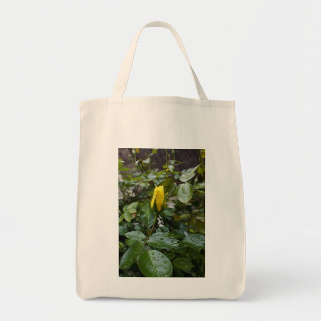 Yellow Rose in the Rain Tote Bag (Front)