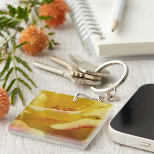 Yellow Rose Keychain
