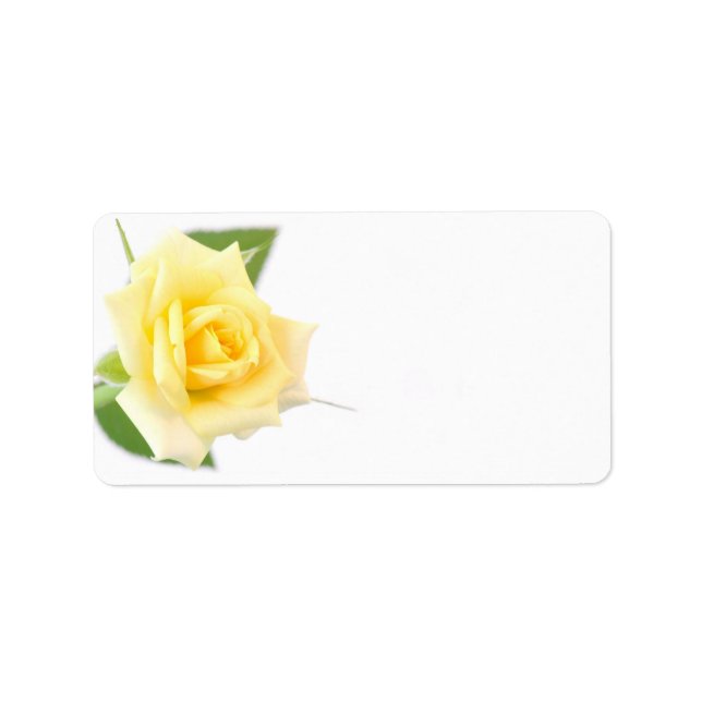 Yellow rose label (Front)