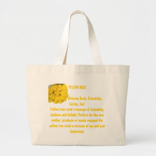 YELLOW ROSE LARGE TOTE BAG