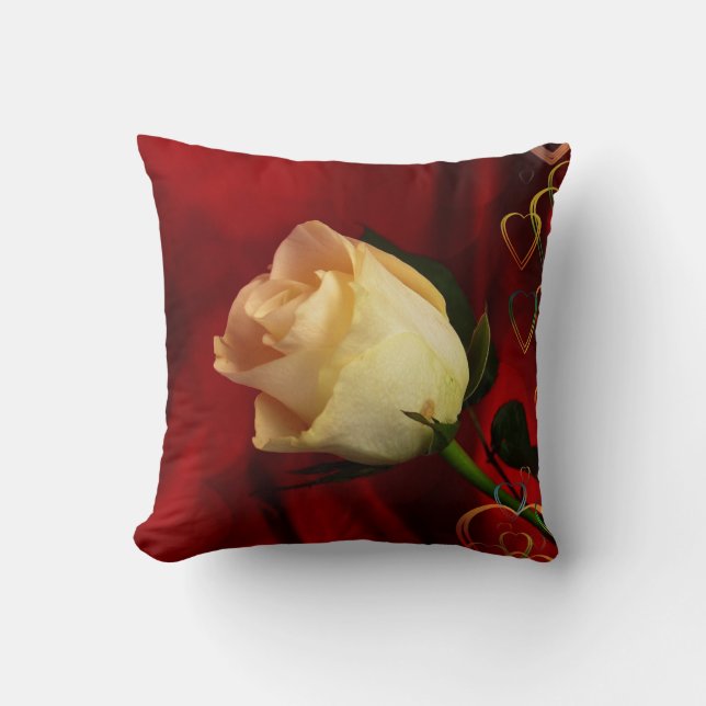 Yellow Rose Love Cushion (Front)