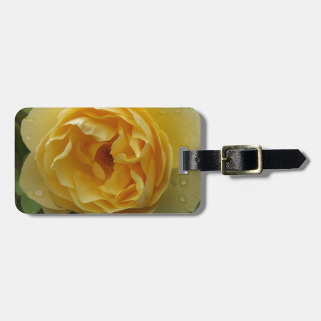 Yellow Rose Luggage Tag (Front Horizontal)