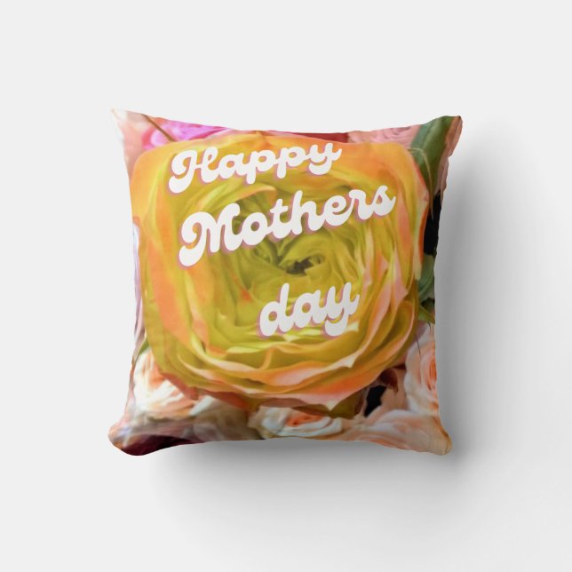 Yellow Rose Mothers day Cushion (Front)