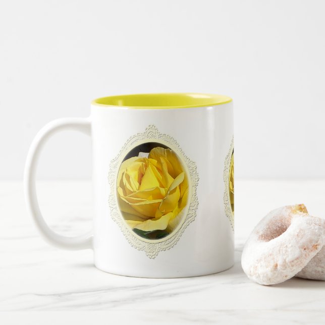 Yellow Rose Mother's Day Mug (With Donut)