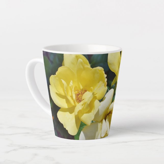 Yellow Rose Mug (Left Angle)