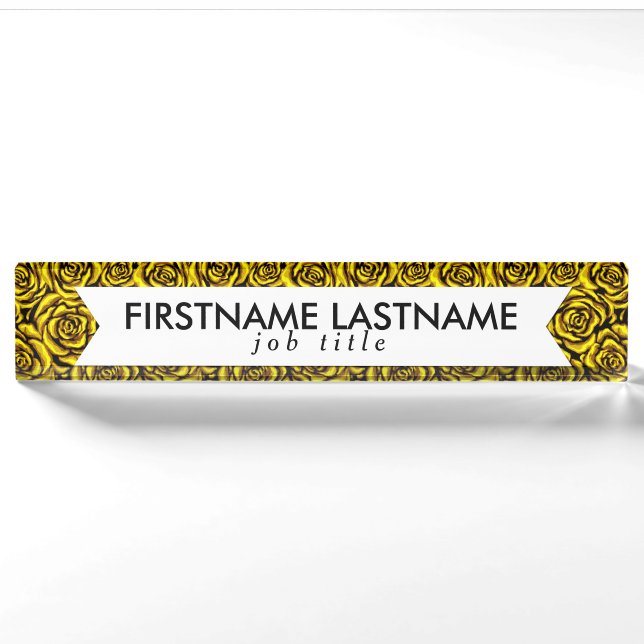 Yellow Rose Nameplate (Front)