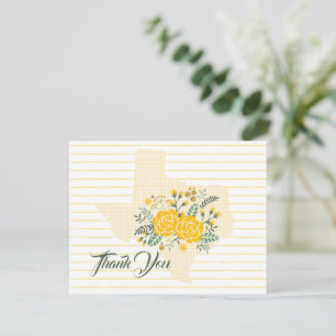 Yellow Rose of Texas - Gingham State Thank You Card