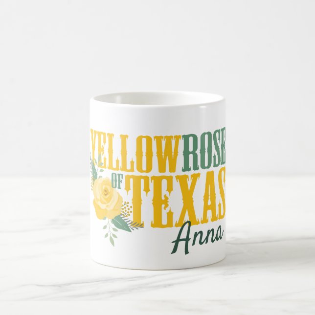 Yellow Rose of Texas - Single Rose Coffee Mug (Center)