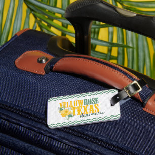 Yellow Rose of Texas - Single Rose Luggage Tag