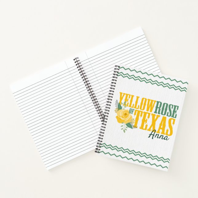 Yellow Rose of Texas - Single Rose Notebook (Inside)