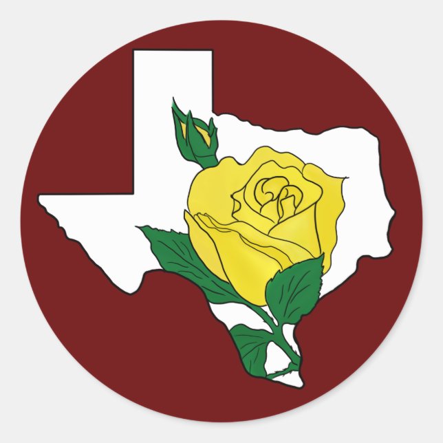 Yellow Rose of Texas Sticker (Front)