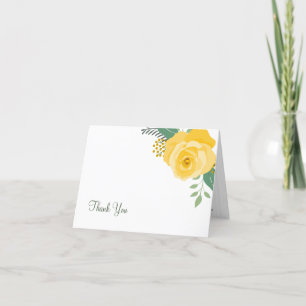 Yellow Rose of Texas Wedding Thank You Card